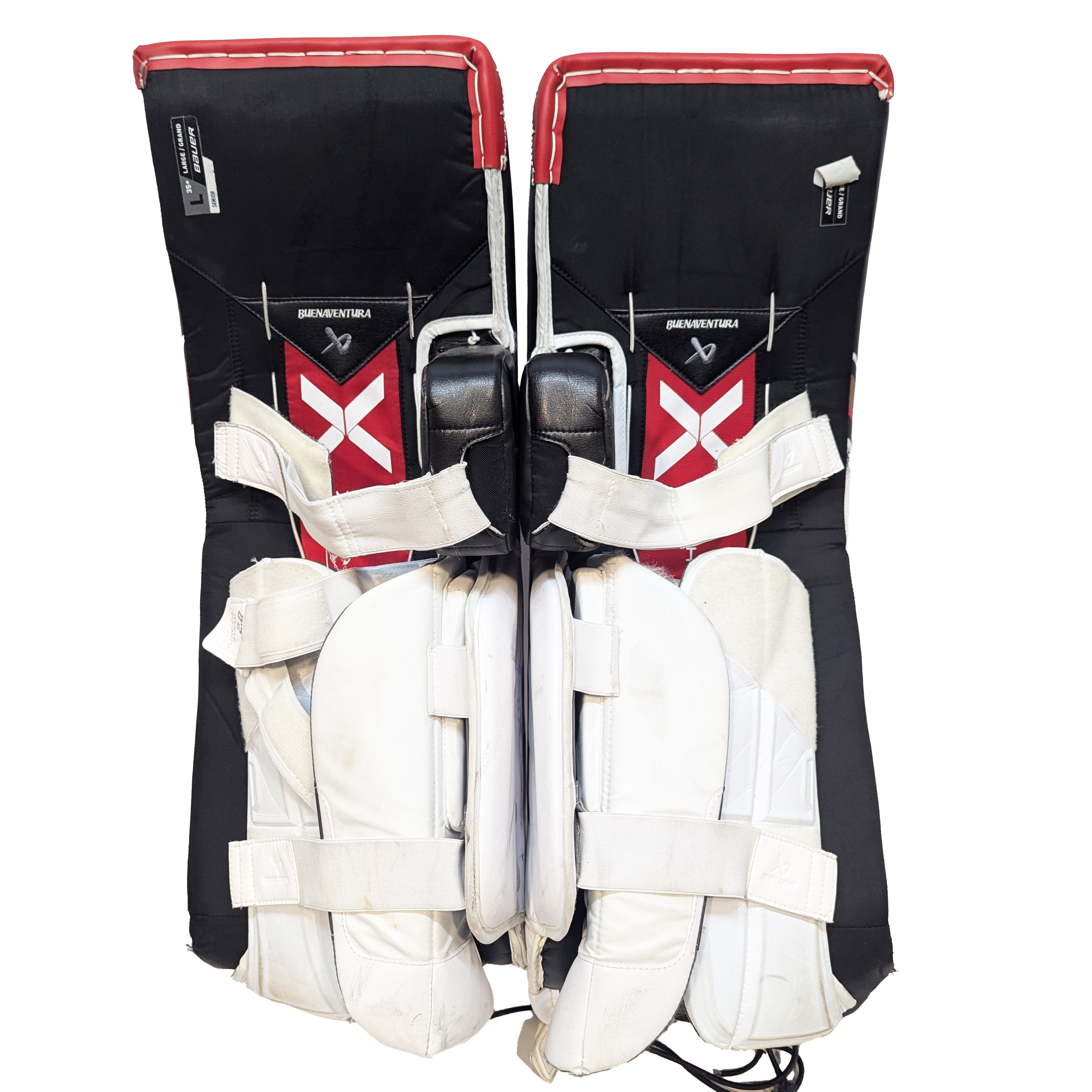 Bauer Vapor Hyperlite 2 - Ensemble de gardien de but complet WHL Pro Stock Senior d'occasion (blanc/noir/beige)